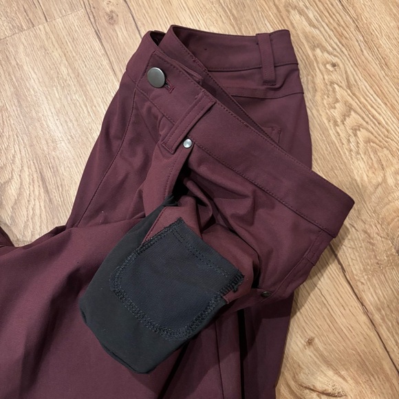 Lululemon ABC Slim Fit Men's Burgundy maroon Pants size 32 x 31 chino warpstreme - Picture 8 of 12